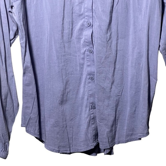 Splendid Collection Lavender Ruched Button Blouse M Soft Flowy Casual Top - Picture 5 of 6